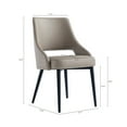 thumbnail image 3 of Tremont Taupe Leatherette Dining Chair with Metal Legs, 3 of 10