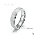 thumbnail image 2 of Stainless Steel Pearl Sand Band Men Women's 6MM Wedding Anniversary Ring Sz 6-12, 2 of 9