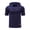 Dark Blue, variant on Hooded Sweatshirt for Men Short Sleeve 2026 Summer Spring Waffle Knit Hoodie Drawstring Knitted Pullover Sweater Army Green XL