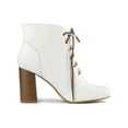 thumbnail image 3 of BLISSFUL STEP Women's Round Toe Chunky Heels Ankle Boots, 3 of 6