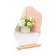 thumbnail image 2 of Irregular Acrylic Makeup Mirror Frameless Makeup Mirror Diy Mirror Wooden Base, 2 of 10
