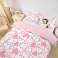 thumbnail image 3 of Erosebridal Dreamy Princess Style Twin Bedding,Pink Loves Heart Duvet Cover Set For Girls Kids 2-Piece,No Comforter,Reversible, 3 of 6