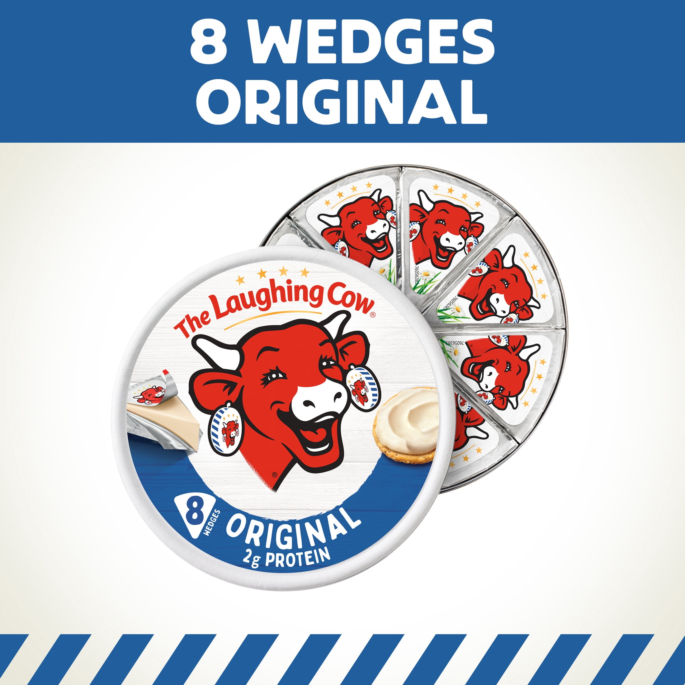 The Laughing Cow® Creamy Original Spreadable Cheese Wedges, 5.4 oz Box (8 Count)