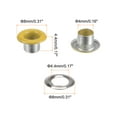 thumbnail image 2 of Uxcell 300 Set Grommets Kit Metal Eyelets 4mm 1/6" Hole Tiny Grommet with Washers for Shoes Clothes Belt Tag Bag Fabric Leather DIY Project, Yellow, 2 of 4