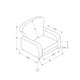 Monarch Specialties I 8143 Chaise pour Enfant - Tissu Chevron Gris – image 3 sur 3