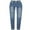 Light Blue, variant on YYUIJK Women’s Casual Distressed Stretch Jeans Elastic Waist Jean Denim Pants Dark Blue XXL