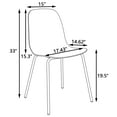 thumbnail image 6 of Modern Dining Chair Dining Room Kitchen Side Chair Soft Leisure Chair with Metal Legs, White, Set of 4, 6 of 9