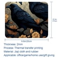 thumbnail image 5 of Crow Desk Pad Mouse Mat Gaming Mouse Pad | Square 8.3x9.8 Inch Non-Slip Rubber Bottom Printed Suitable for Office and Gaming, 5 of 6