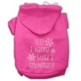 thumbnail image 5 of Christmas Pet, Dog  Cat Hoodie Rhinestone, "Yes! I Want To Build A Snowman", 5 of 10