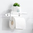 thumbnail image 3 of Toilet Paper Holder Bathroom Accessories Wall Hanging Free Punch, 3 of 5