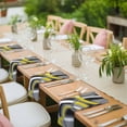 thumbnail image 3 of Yellow Geometric Cloth Napkins, Gray Black Retro Abstract Stripes Lines Washable and Reusable Dinner Napkins Set of 4, Table Napkin for Kitchen Party Birthday Wedding Hotel Housewarming 20"x20", 3 of 8