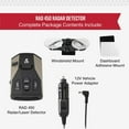 thumbnail image 5 of Cobra RAD 450 Laser Radar Detector - Long Range, False Alert Filter, Voice Alert & OLED Display, Black, 0180002-2 (New), 5 of 12