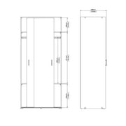 Tvilum Space Armoire Wardrobe with 2 Sliding Doors for Adults in White