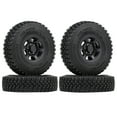 thumbnail image 1 of Láminas de Automóviles 4 Piezas, Neumáticos de Goma para Neumáticos Y Ribete de Rueda para 1:10 Carreras de Automóvil Cami Negro Baoblaze Ruedas y neumáticos RC, 1 of 3