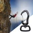 thumbnail image 6 of Heavy Duty Swivel Carabiner Clip with degree Rotatable Locking Carabiner Clip for Outdoor Activity Backpacking Hiking Climbing Black, 6 of 9