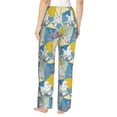 thumbnail image 3 of Uemuo Cute Poodle Dog Pattern Women's Wide Leg Palazzo Lounge Pants with Pockets Light Weight Loose Comfy Casual Pajama Pants-Small, 3 of 9