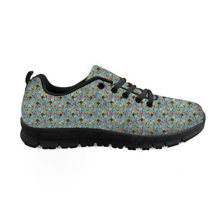 

Black Sneakers Women Platform Casual Shoes Floral Horse Design Flatshoes For Custom Large Size Trainers Ayakkabi Erkek