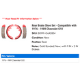 thumbnail image 2 of Rear Brake Shoe Set - Compatible with 1976 - 1989 Chevy G10 1977 1978 1979 1980 1981 1982 1983 1984 1985 1986 1987 1988, 2 of 2