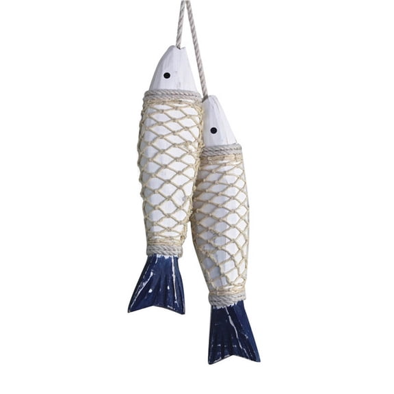 Mediterranean Beach Style for Coastal Home Décor Gifts Handcrafted Wooden Fish Wall Decor