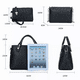 thumbnail image 4 of Set 4 Bolsas Mujer Moda Dama Crossbody Cosmetiquera Correa Negras, 4 of 5