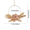 thumbnail image 4 of Sentmoon July 4th Decor 4th of July Outdoor Decorations Independence Day Color Artificial Flower Pines Needle Wreath with LED Lights Metal Ring Hanging Decor for Wall Window and Porch, 4 of 8