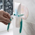 thumbnail image 3 of Soporte de cepillo de dientes Baoblaze autoadhesivo para ducha de baño montado en la pared Cuatro ranuras, 3 of 7