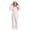 Beige, variant on Kids Bear Ear Footed Fleece Onesie Full Zip Hooded One Piece Pajamas Warm Plush Jumpsuit Animal Costume for Boys Girls 4-15 Years