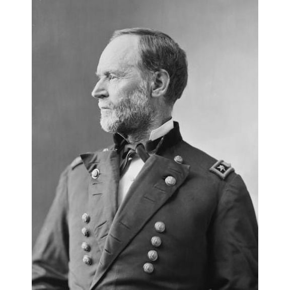 William Tecumseh Sherman Poster 12x16 Print on Metal Sign 12in x 16in Square Adults Best Posters