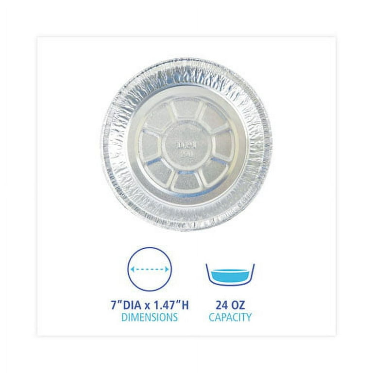Round Aluminum Container, 24 oz, 7 Round Aluminum Container, 24 oz, 7