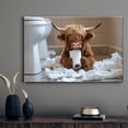 thumbnail image 6 of Highland Cattle Sitting on The Bathroom Floor with Toilet Paper in Mouth3 Ready-To-Hang Framed Wall Art with Rich Colors And Textured Finish - Perfect Birthday Gift for Bedroom, Office, Living Room,, 6 of 7