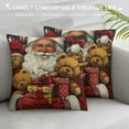 thumbnail image 3 of Qinduosi inches Christmas Pillow Covers Set of Stripe Xmas Elk Holiday Home Party Bed Sofa Decorations, 3 of 5