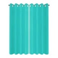 thumbnail image 2 of Outdoor Curtains for Patio Aqua Green Solid Color Waterproof Privacy Outside Curtains with Tiebacks Grommet Top Pergola Curtains for Porch Cabana Gazebo 2 Panels, 54x95 inch, 2 of 7