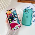 thumbnail image 4 of Para iPhone 13 Pro Max Case 6.7 ", lindo estuche transparente de amor, con marco de cámara de corazón de amor borde ondulado transparente protección completa suave TPU a prueba de golpes teléfono, 4 of 5