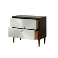 thumbnail image 3 of ACME Table d'Appoint Shimas 2 Tiroirs en Bois en Argent et Noyer, 3 of 5