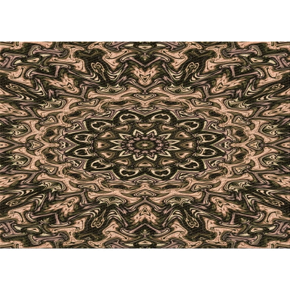 Ahgly Company Machine Washable Indoor Rectangle Transitional Peru Brown Area Rugs, 2' x 3'