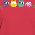 thumbnail image 3 of CafePress - 4 Colorful Owls T Shirt - Women's Traditional Fit Dark T-Shirt, 3 of 4