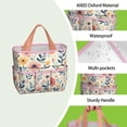 thumbnail image 4 of Garden Tool Bag,Pioneer Flower Floral Print Pattern Garden Tool Organizer,Garden Gifts,Waterproof Multi-Pocket Garden Tool Storage 11.8x5.5x11.4 Inch(Tools NOT Included), 4 of 6