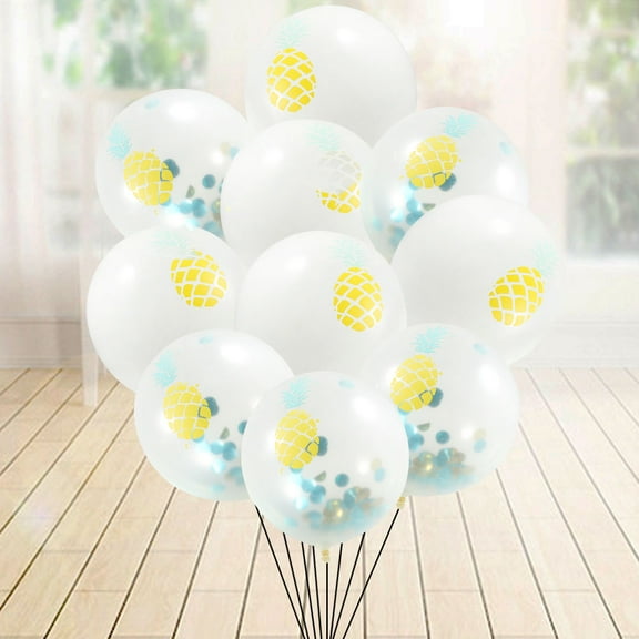 LULULION 10Pcs Pineapple Party Balloons Assorted Color Latex Balloons for Garden Party Decorations