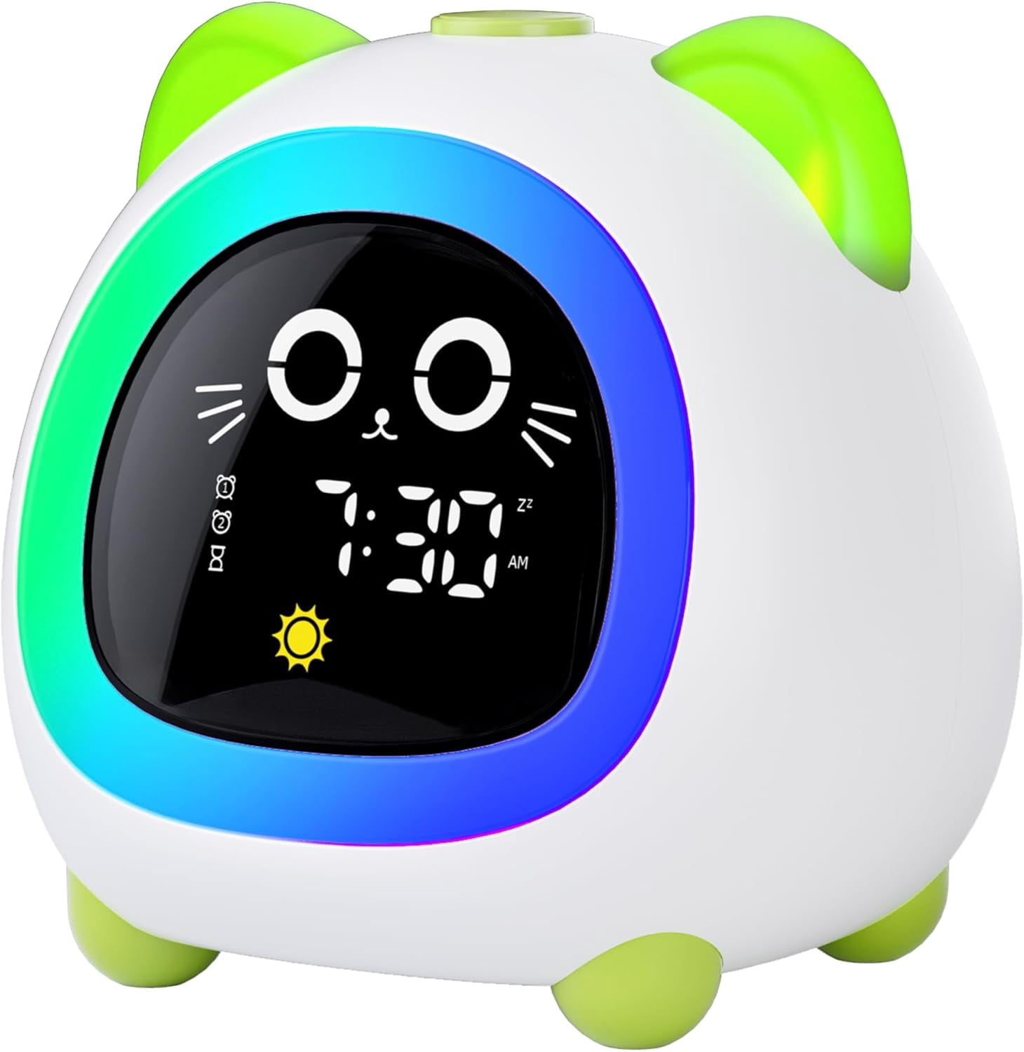 Sailstar OK to Wake Clock with Snooze Mode and 6 Colors Night Light, Cat Kids Alarm Clock for Boys and Girls
