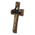 thumbnail image 4 of Rustic Western Black Bears Momma And Cubs On Bear Trail Wall Cross Decor Plaque, 4 of 5