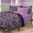 thumbnail image 2 of My Room Zebra Complete Bed in a Bag Bedding Set, Purple, 2 of 3