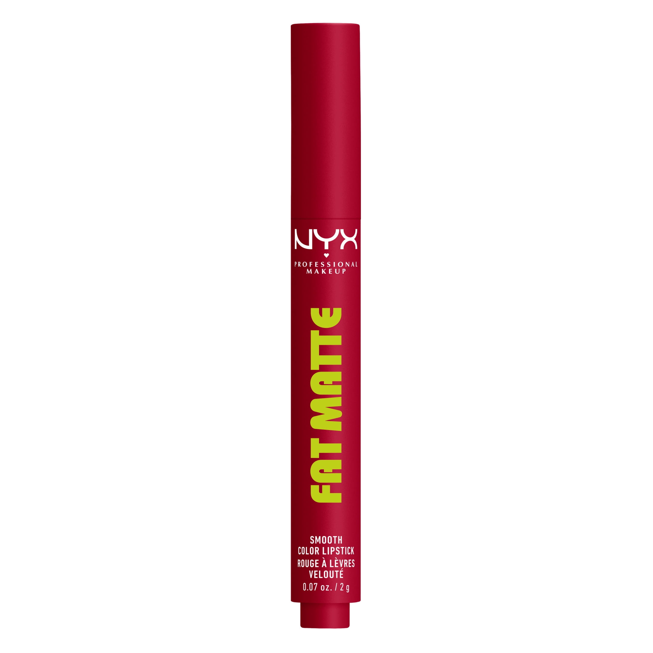 NYX Professional Makeup Fat Matte Smooth Color Lipstick, Fuzzy