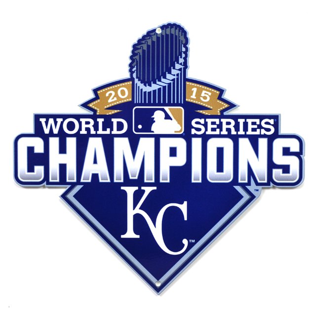 Kansas City Royals 12" 2015 World Series Champions Lasercut Steel Logo Sign