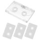 thumbnail image 1 of Caja de almacenamiento de casetes vacía de 4 piezas, de plástico transparente, estilo retro, organizador para coleccionistas de música y entusiastas de las cintas de audio vintage., 1 of 7