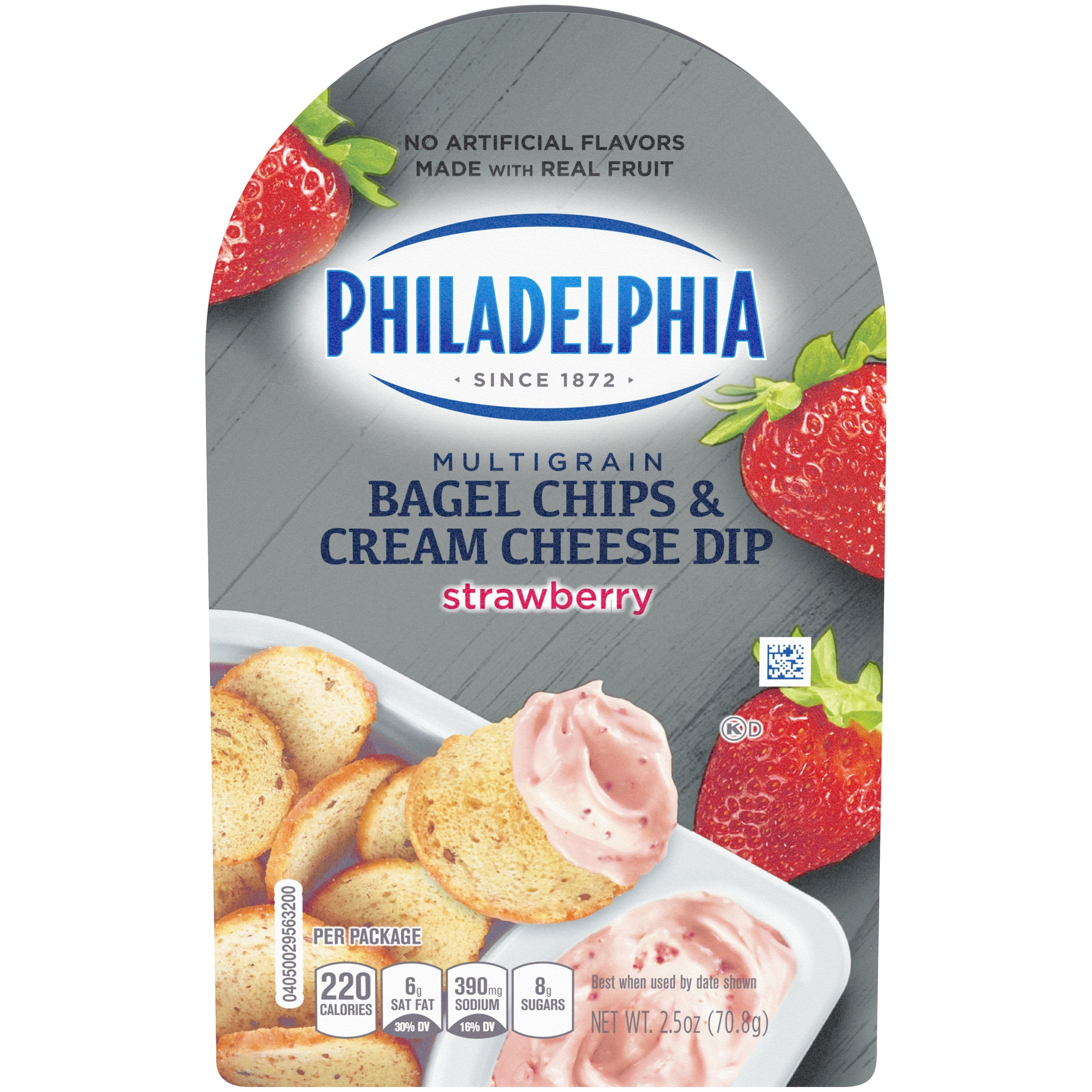 Philadelphia Multigrain Bagel Chips & Strawberry Cream Cheese Dip Snack