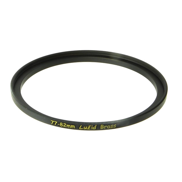 Adaptador Step Up con anillo de filtro LUŽID X2, latón, 77 mm a 82 mm