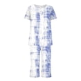 thumbnail image 6 of Wancir Women Pajama Sets Two-Piece Nightwear Short Sleeve Sleepwear 1/4 Button Down Pj Lounge Sets with Long Pants, 6 of 6