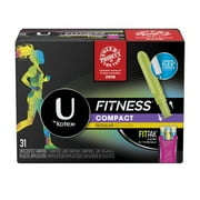 U by Kotex Fitness Tampons with FITPAK, Regular Absorbency, Unscented, 31 Ct