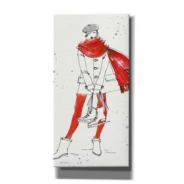 Epic Graffiti 'Winter Fashion IV' by Anne Tavoletti, Canvas Wall Art, 20"x40"