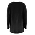 thumbnail image 5 of UJNDER Oversized Sweater for Women Cowl Neck Long Sleeve Button Loose Pullover Knit Tops Black M, 5 of 5